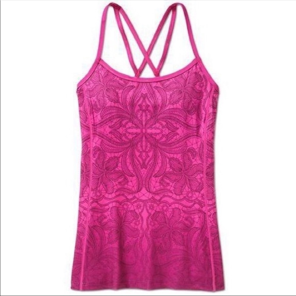 Athleta Harmonious Fuchsia Pink Ombre Yoga Tank